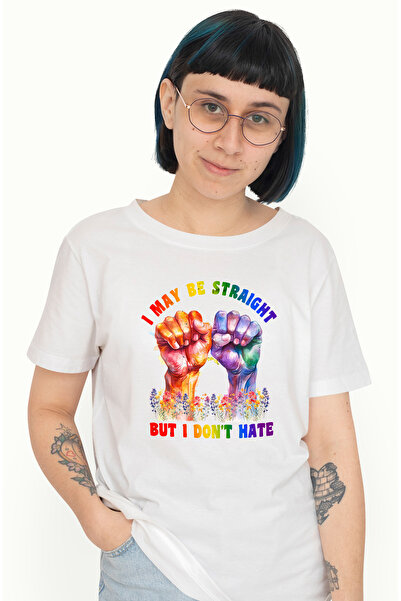 StoryGift Romania Tricou Femei cu mesajul "I may be straight but I don't hate...