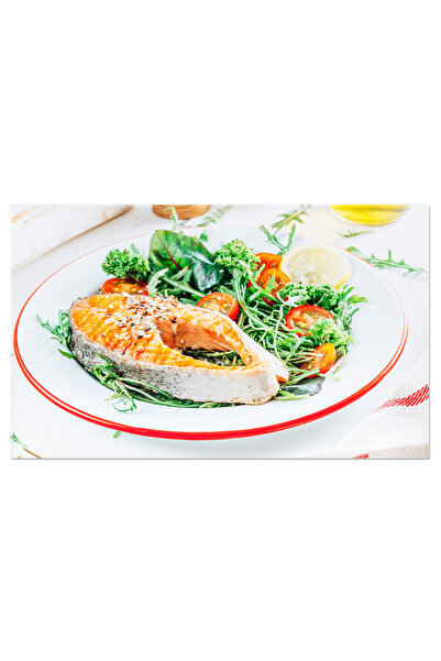 StoryGift Romania Tablou Canvas - Salata De Somon: Un Deliciu Culinar Cu Arom...