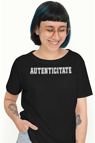 StoryGift Romania Tricou Femei Autenticitate, Mesaj Motivational, Text Inspir...