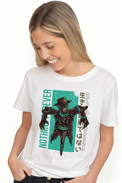 StoryGift Romania Tricou Femei Cu Text In Engleza Nothing Forever, Sperietoare De Pasari Pe Camp C WHT_L