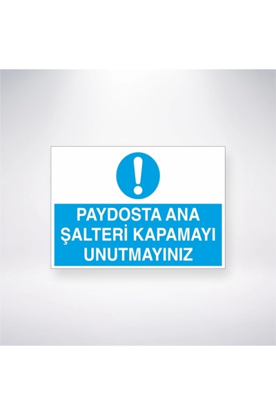 Reysa Tasarım Paydosta Main Switch Don'T Forget to Turn Off Sticker 20X28 cm
