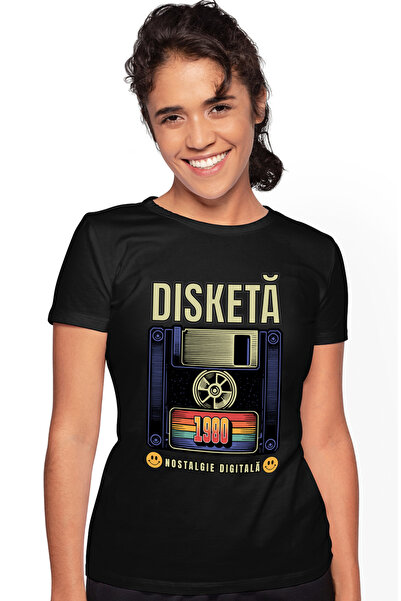 StoryGift Romania Tricou Femei Aparat vintige muzica Disketă. Nostalgie digit...