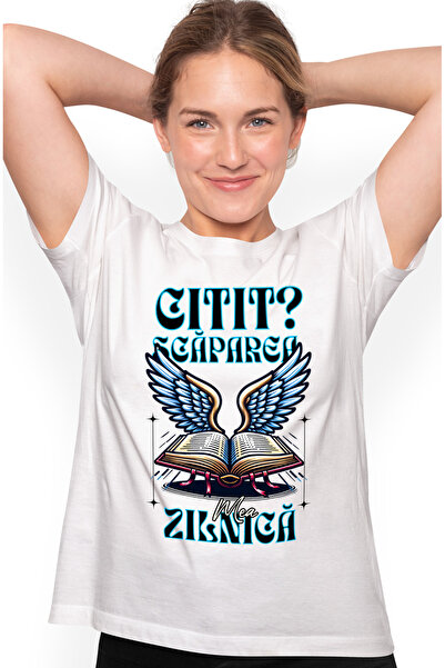 StoryGift Romania Tricou Femei citt scaparea mea zilnica, iubitorii de citit ...