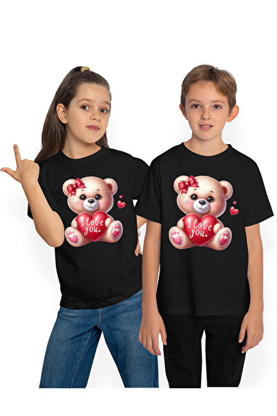 StoryGift Romania Tricou Copii Cu O Ursoaica Vesela Care Tine O Inimioara In ...