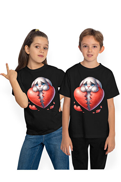 StoryGift Romania Tricou Copii Cu Un Catel Trist, Ilustratie, Lacrimeaza, Ini...