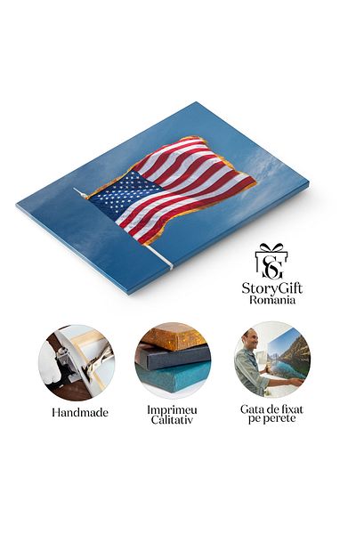 StoryGift Romania Tablou Canvas Drapelul Statelor Unite Drapel, Statele Unite Ale Americii, Emblema, Libertate, S