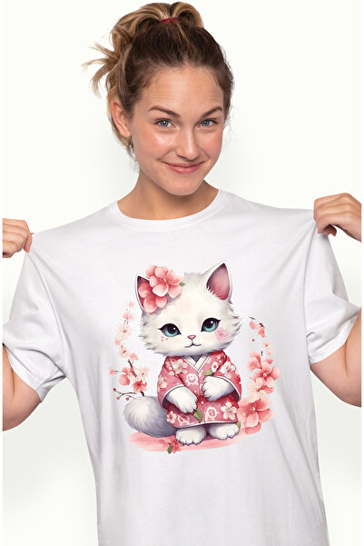 StoryGift Romania Tricou Femei cu o pisicuta serioasa, ilustratie, poarta str...