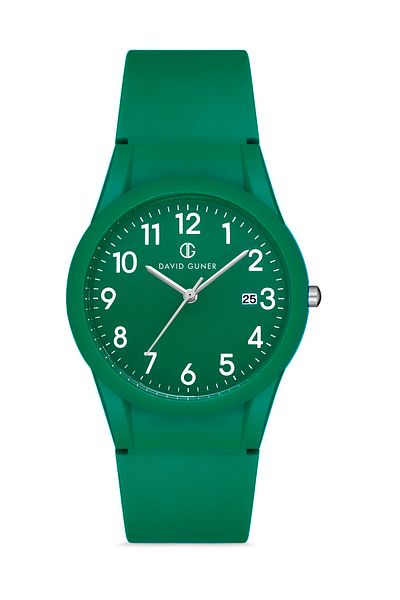DAVID GUNER Men's Wristwatch Dg-8464Gd-Zj10 with Green Coated Green Dial