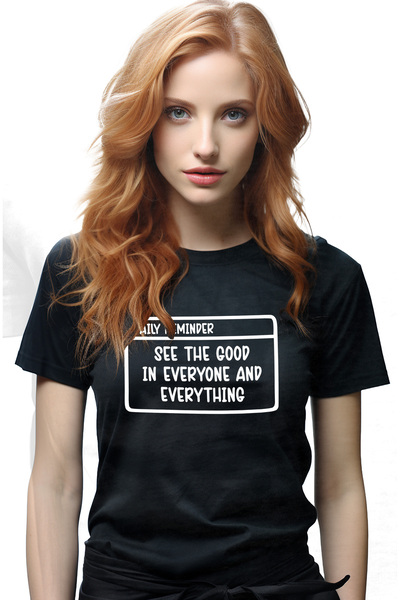 StoryGift Romania Tricou Femei cu text care te indeamna sa vezi ceea ce este ...