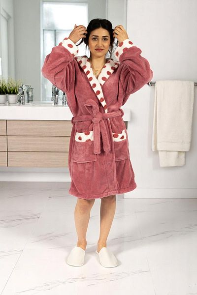 MİLAYS LİFE HOME COLLECTİON MİLAY'S LIFE HOME COLLECTION - WELSOFT Πολυμαλακό Κεντημένο Μπουρνούζι Πρωινό
