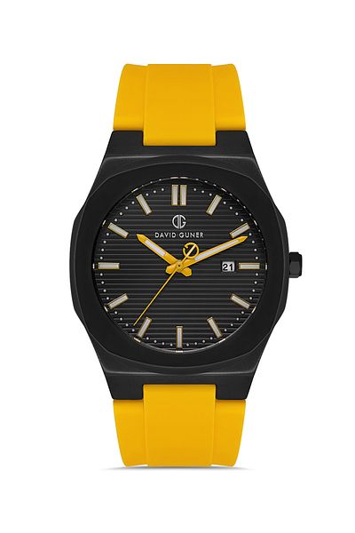 DAVID GUNER Gun Coated Black Dial Men's Wristwatch Dg-8470Gd-Zr2