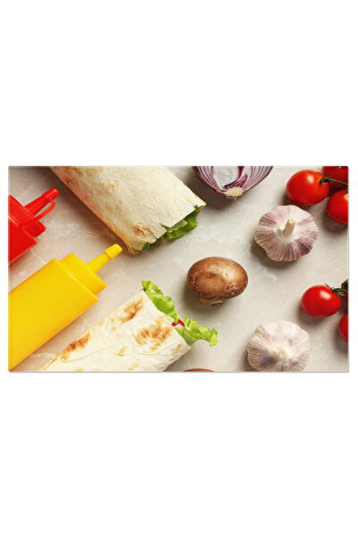 StoryGift Romania Tablou Canvas Ciuperci Umplute Cu Pui Si Ceapa, Un Deliciu Rapid Sau Facut In Casa, Asezate Pe