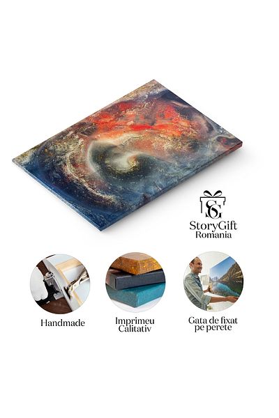 StoryGift Romania Tablou Canvas Peisaj Aerian In Islanda, Vulcan, Gheizer, Peisaj, Natura, Stanci, Vedere Frumoas