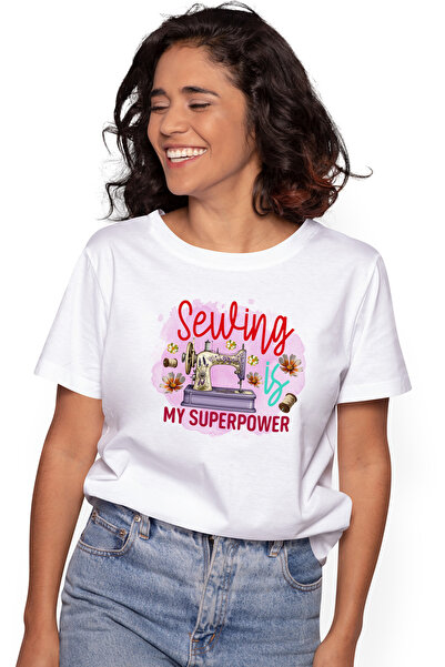 StoryGift Romania Tricou Femei cu mesajul "Sewing is my superpower", profesie...