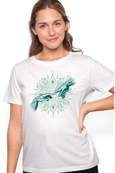 StoryGift Romania Tricou Femei Personalizata Degetul lui Dumnezeu, Abstract, ...