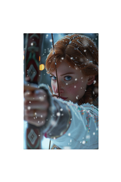 StoryGift Romania Tablou Canvas: Femeie Care Trage Cu Arcul Cu Parul Roscat S...