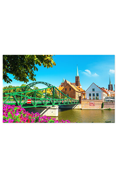 StoryGift Romania Tablou Canvas Podul Tumski Si Insula Catedralei, Polonia, Arhitectura, Rau, Biserica, Calatorie