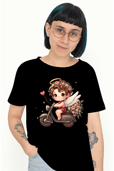StoryGift Romania Tricou Femei cu un bebelus cu aripi care se plimba cu scute...
