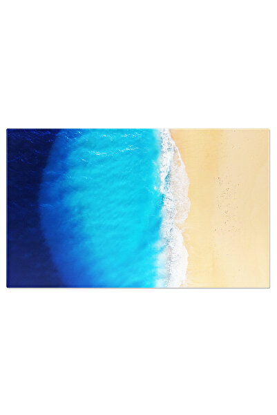 StoryGift Romania Tablou Canvas Ocean Si Plaja Ca Fundal Din Vederea De Sus P...