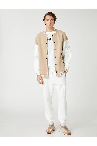 Koton Jogger Sweatpants with Cargo Pocket, Zipper Detail and Tied Waist