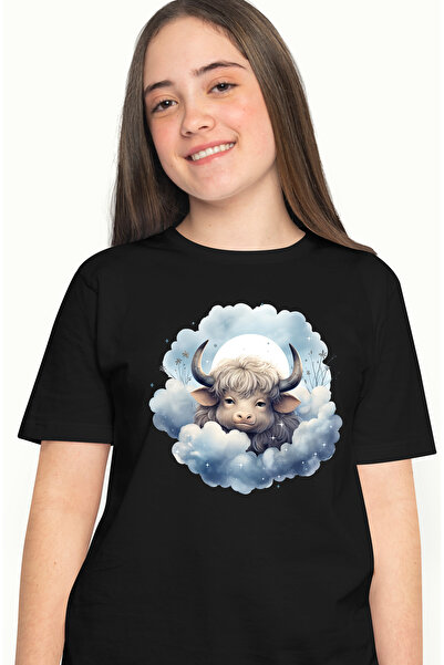 StoryGift Romania Tricou Femei cu un zimbru aproape adormit, somnoros, ilustratie, luna plina, nor BLK_L