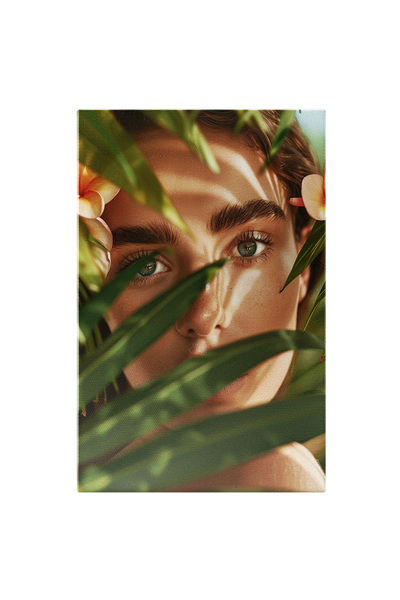 StoryGift Romania Tablou Canvas Ochii Tinerei Din Umbra Ferigilor Frumusețe N...