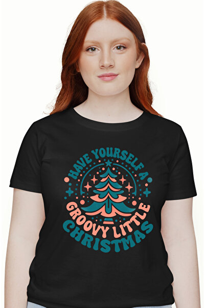 StoryGift Romania Tricou Femei cu brad de Craciun cu mesajul "Have yourself a...