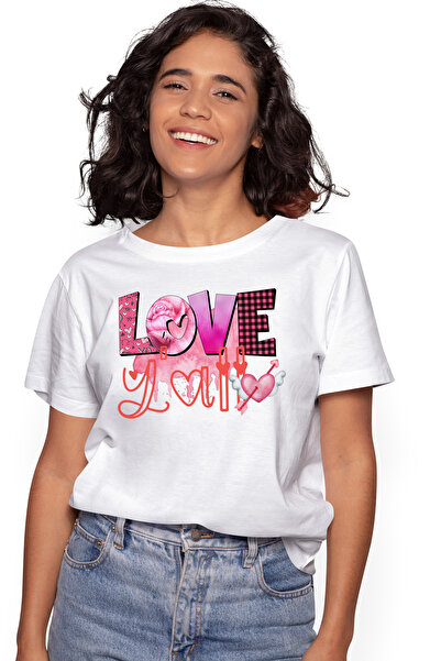 StoryGift Romania Tricou Femei cu mesajul "Love y'all", iubeste pe toti, fund...