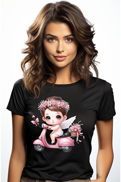 StoryGift Romania Tricou Femei cu un catel care sta intr-o ceasca, ilustratie...