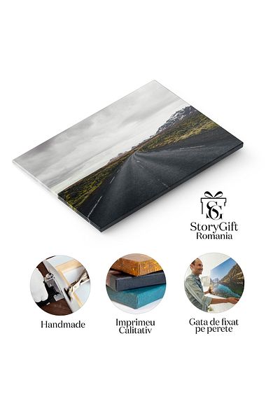 StoryGift Romania Tablou Canvas Exploratorul Islandez Conducand Prin Peisajele Tarii, Aventura, Conducere, Explor