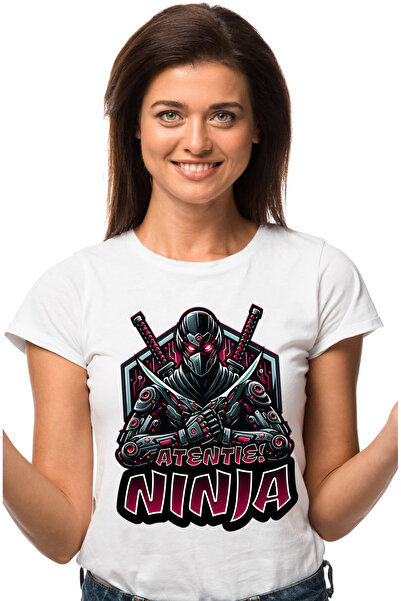 StoryGift Romania Tricou Femei atentie ninja, jocuri videa, lume virtuala cu ...