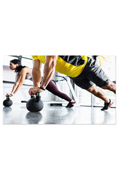 StoryGift Romania Tablou Canvas Sportiv Si Sportiva Facand Plank Sportiv Si S...