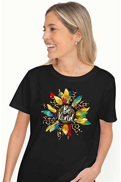 StoryGift Romania Tricou Femei cu mesajul "Be kind", ilustratie, motivational...