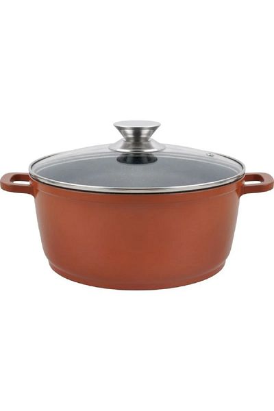 OEM Cast aluminum saucepan with lid, multilayer ceramic coating, 28x12 cm, 5.7 L, induction base