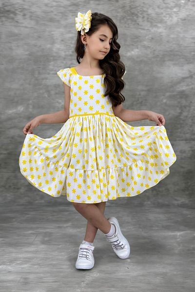 ABİYEKİDS Rochie de sărbători pentru copii cu cataramă și fundă florală Aby216