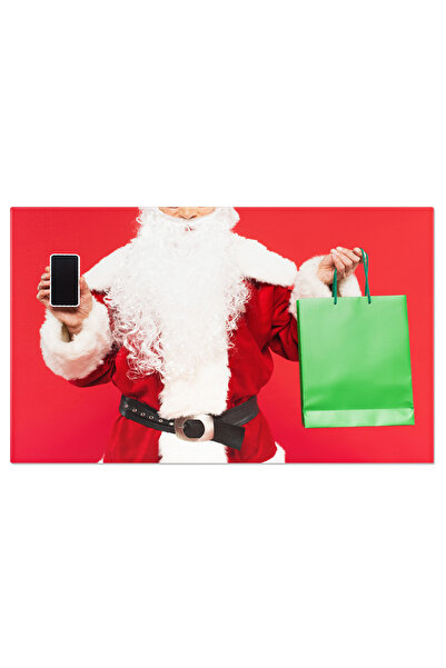 StoryGift Romania Tablou Canvas Spirit De Sarbatoare Mos Craciun Tinand Un Sm...