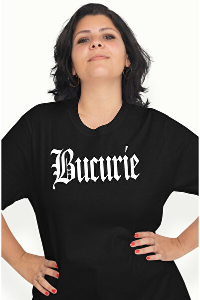 StoryGift Romania Tricou Femei Bucurie, Mesaj Motivational, Cuvant, Text Insp...