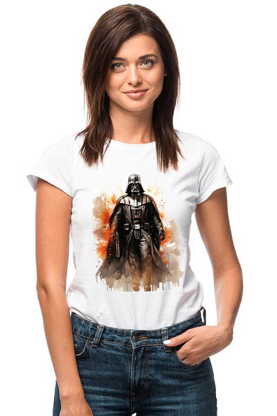 StoryGift Romania Tricou Femei Cu Darth Vader, Star Wars, SF, Raufacatori, Anakin Skywalker, Multi WHT_L