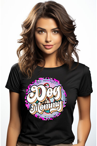 StoryGift Romania Tricou Femei cu mesajul "Dog Mommy", caine, animal de compa...
