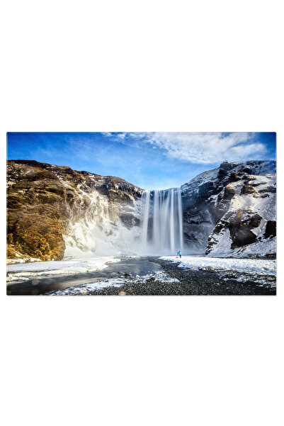 StoryGift Romania Tablou Canvas: Cascada Din Islanda, Peisaj Turistic