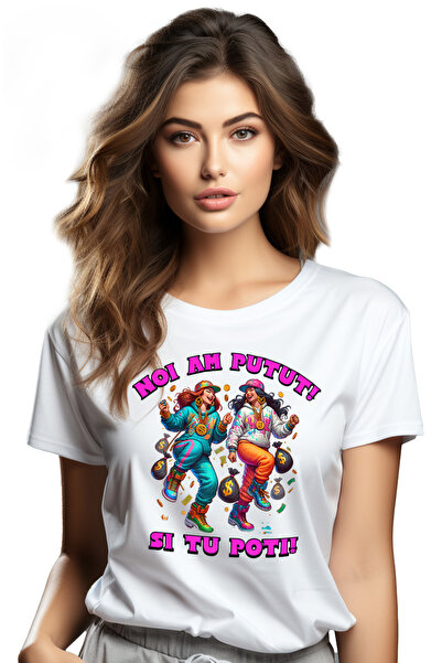 StoryGift Romania Tricou Femei Cele Mai Bune Prietene Bogate Text Motivationa...