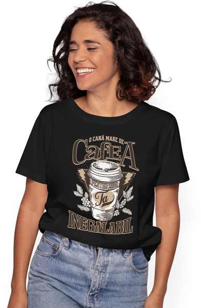 StoryGift Romania Tricou Femei O cana mare de cafea pentru ziua ta energie cu...