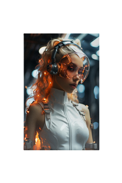 StoryGift Romania Tablou Canvas: Fata Tehnologica Lucrari De Arta, Cosplay, C...