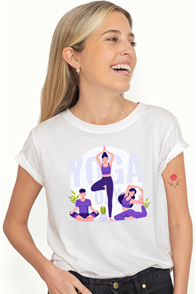 StoryGift Romania Tricou Femei Cu Mesaj In Engleza Yoga Day, Sport, Echipamen...
