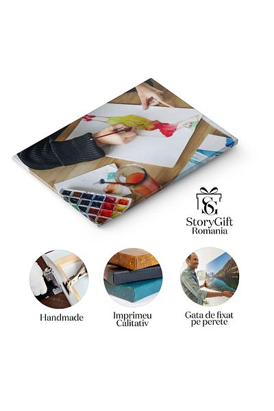 StoryGift Romania Tablou Canvas Creativitate La Lucru Designer Desenand Schite De Moda In Atelierul Sau, Inspiran