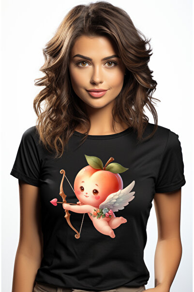 StoryGift Romania Tricou Femei cu un bebelus cu cap de piersica, ilustratie, ...