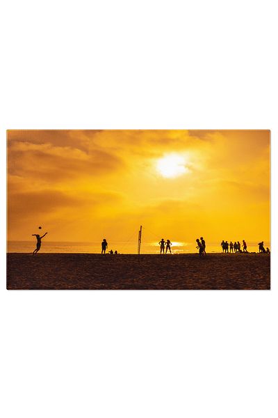 StoryGift Romania Canvas Print Young People Playing Volleyball On The Beach: Beach, Sport, Volleyball, Young People, Activity