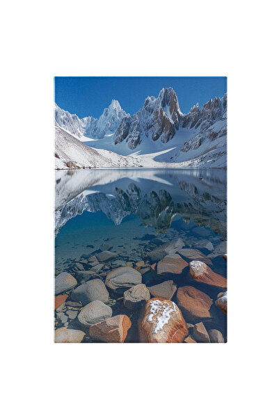 StoryGift Romania Tablou Canvas: Vederea De Sub Apă Zăpada Ce Curge De La Mun...