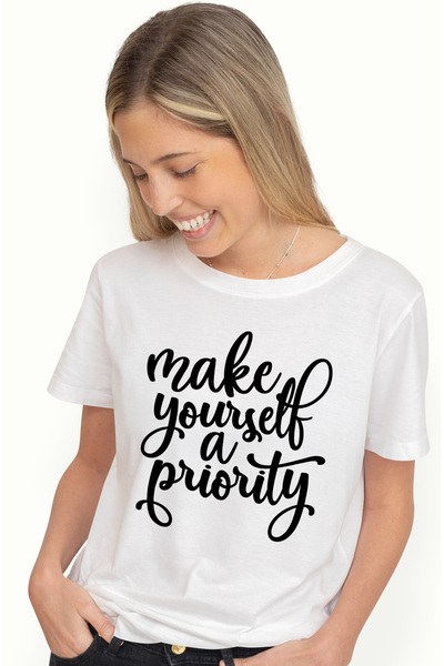 StoryGift Romania Tricou Femei cu mesaj incurajator in engleza "Make yourself...