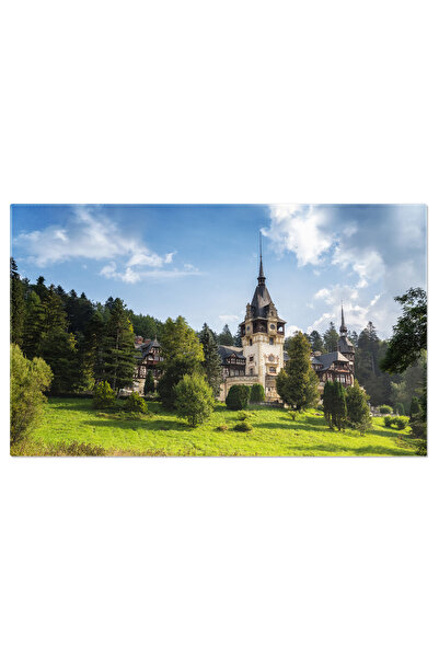 StoryGift Romania Tablou Canvas - Istorie Regala: Castel, Carpathia, Fatada: ...